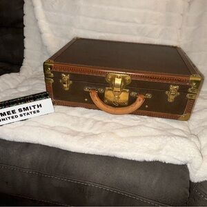 Brown Leather Vintage Suitcase